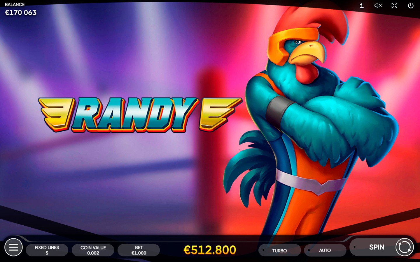 Rooster Fury game interface