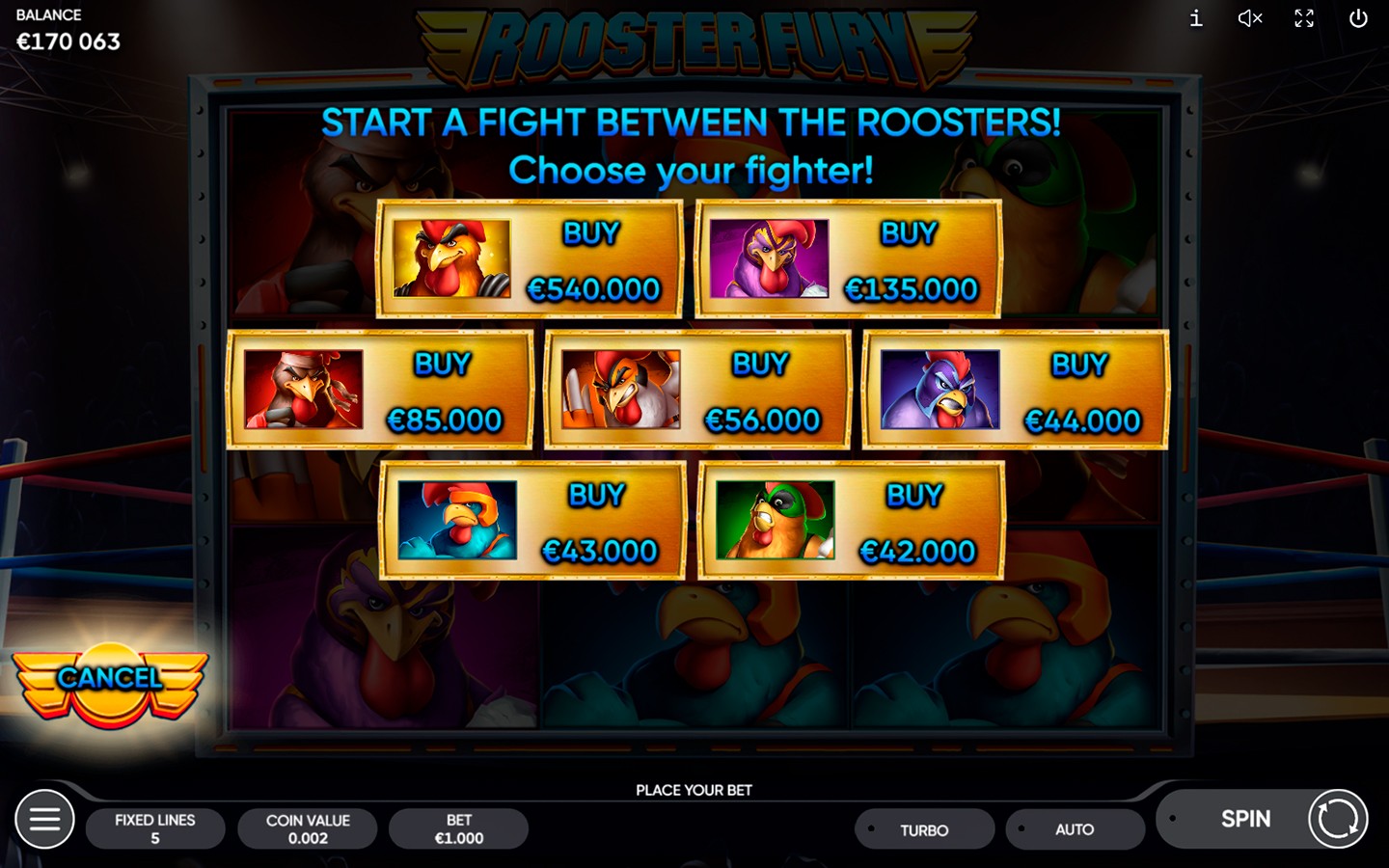 Rooster Fury in action